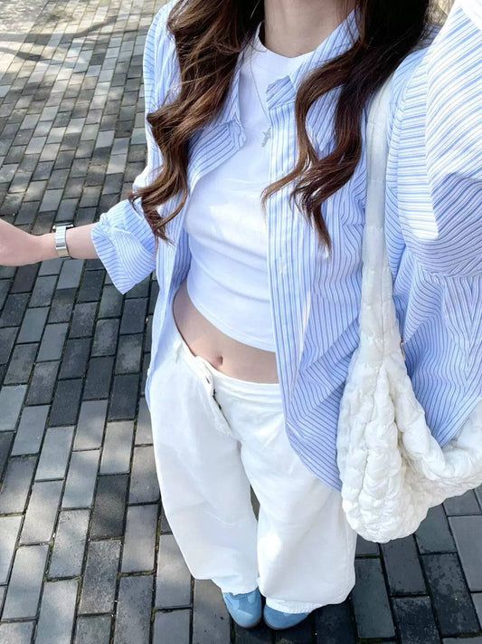 Ocean Striped Overshirt
