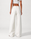 Low Waist Wide Leg  Off White