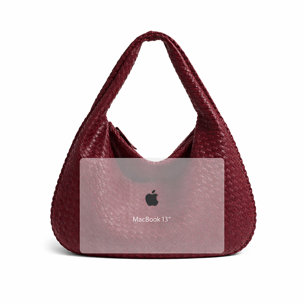 Shell Weave Maxi Bag Red