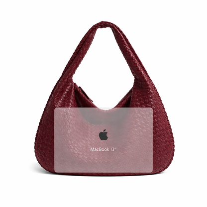 Shell Weave Maxi Bag Red