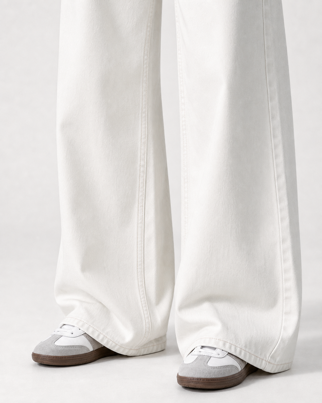 Low Waist Wide Leg  Off White