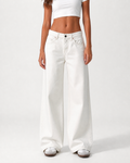 Low Waist Wide Leg  Off White