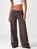 Low Waist Wide Leg – Mocha Brown