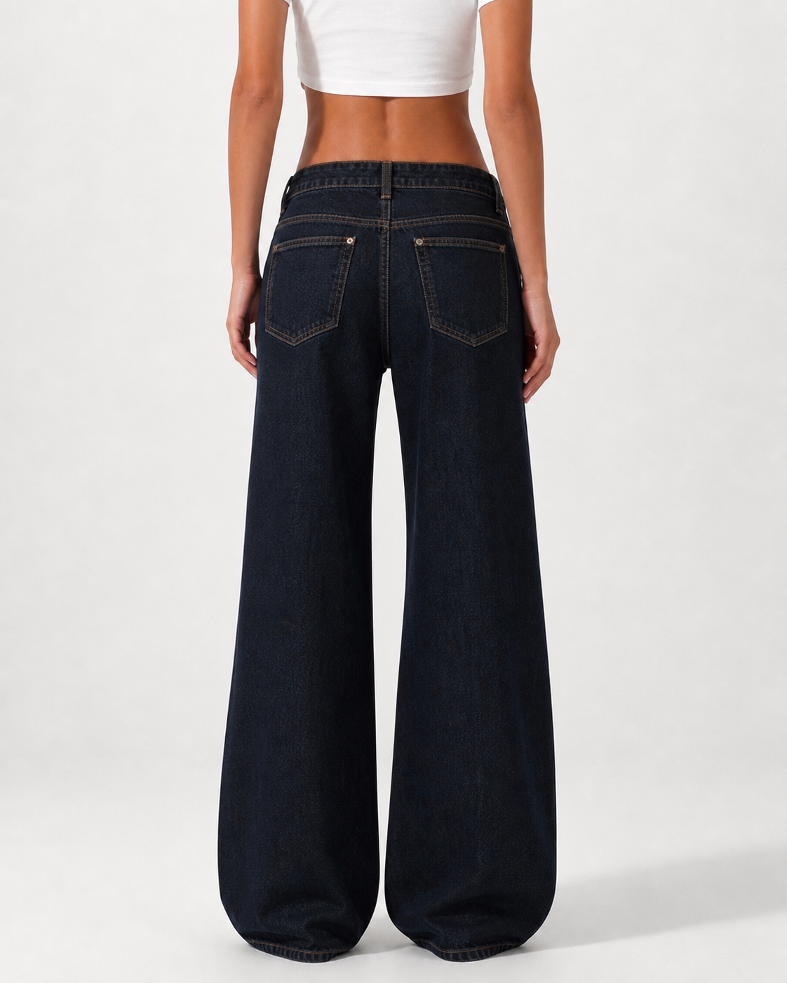 Low Waist Wide Leg –  Dark Blue