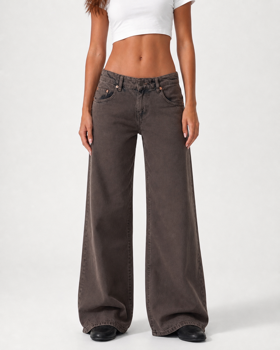 Low Waist Wide Leg – Mocha Brown