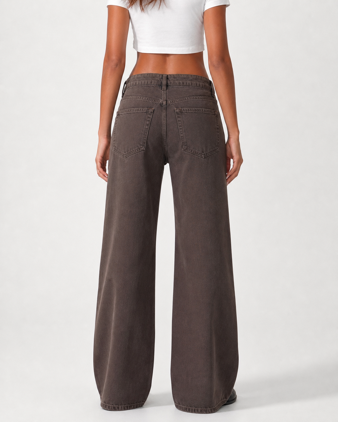 Low Waist Wide Leg – Mocha Brown