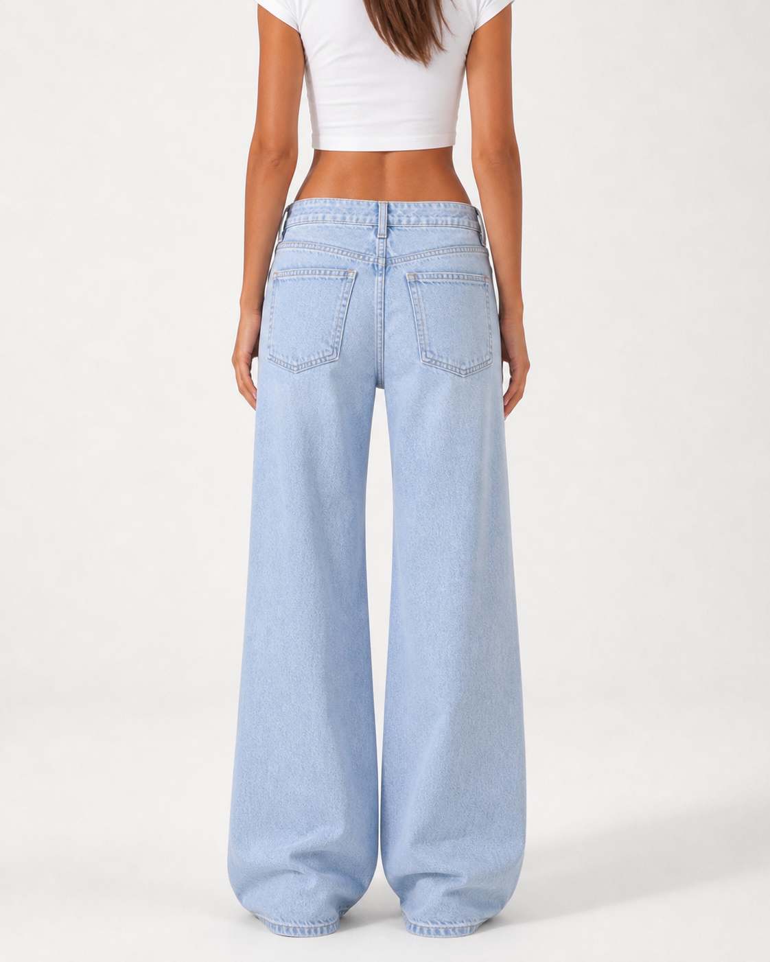 Low Waist Wide Leg – Baby Blue