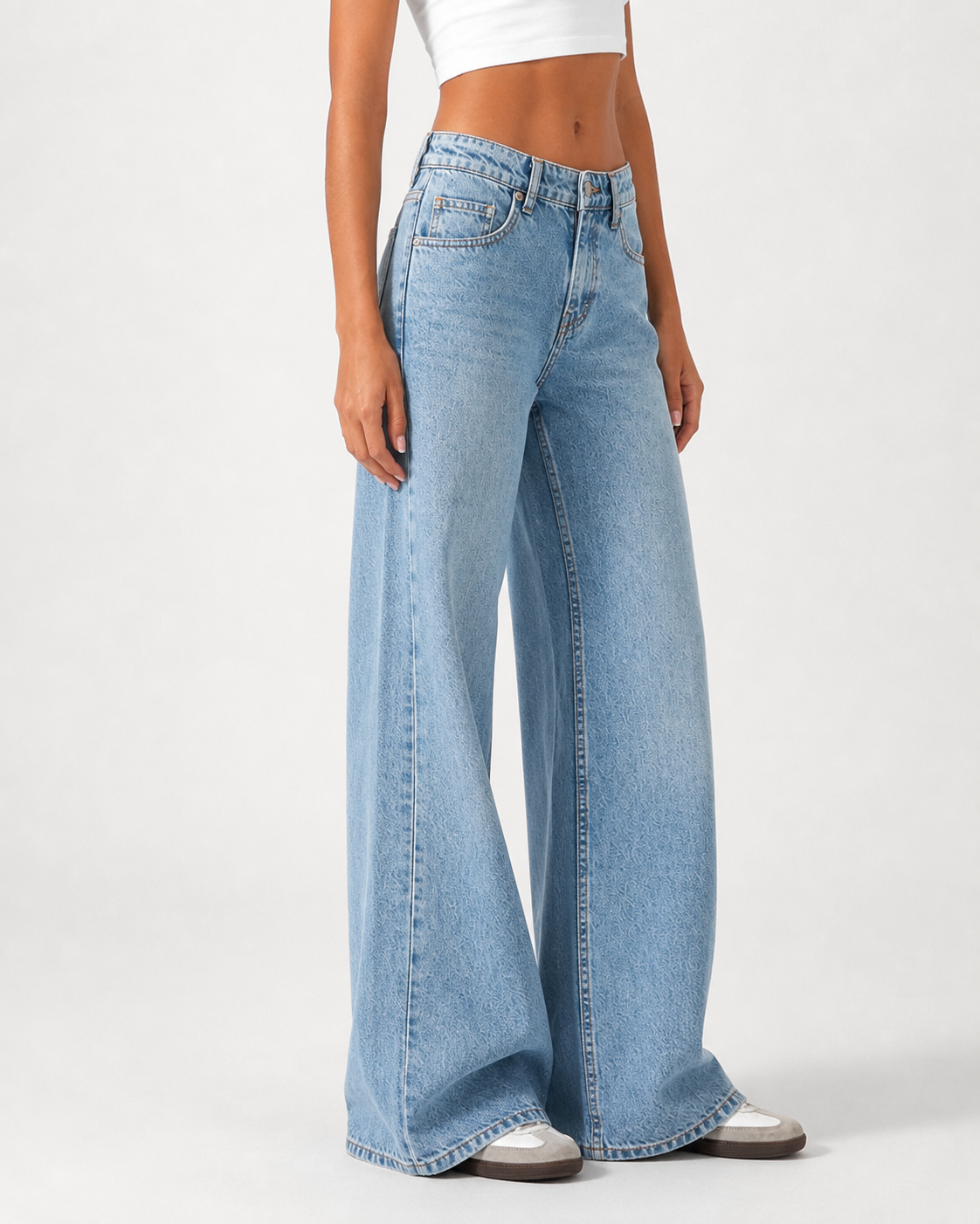 Low Waist Wide Leg – Pale Indigo