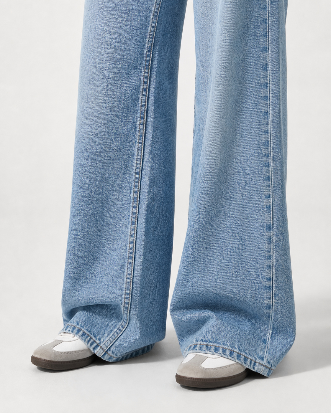 Low Waist Wide Leg – Pale Indigo